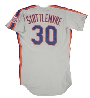 1986 Mel Stottlemyre Game Worn and Signed New York Mets Road Jersey (Stottlemyre LOA)